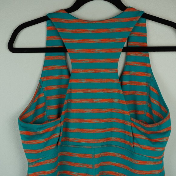 The North Face Turquoise Blue & Orange Striped‎ Tank Midi Dress Size Large - Picture 4 of 9